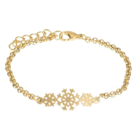 Armband Snow Flake goud