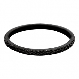 Kaviaar ring 2 mm Zwart