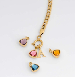 Birthstone charm Gold