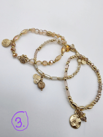 Biba set 3 goud/beige