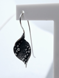 Echt zilveren hanger fantasie plus oorbellen.