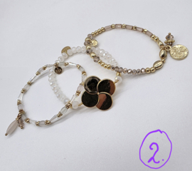 Biba set 2 goud/beige