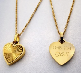 Sunray Heart Necklace – Silver
