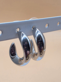 Biba Lief en Joliet, oorbellen, stainless steel, zilver