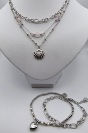 Biba Liet en Joliet sieraden set, stainless steel, 4 delig. 2632