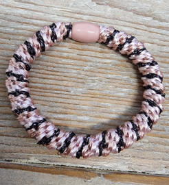 Hairtie bracelet multi glitter roze