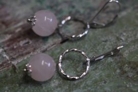 925 zilver en rose quartz