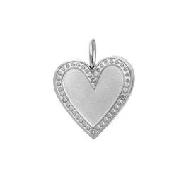 Hanger Zirconia Heart gegraveerd met 3 initialen