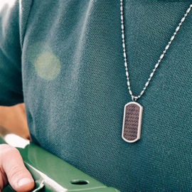 PENDANT DOG TAG LEATHER