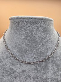Biba Lief en Joliet ketting, stainless steel, zilver