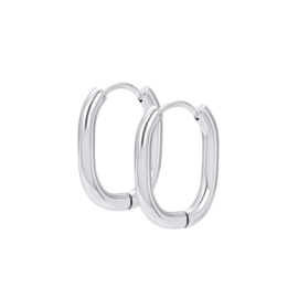 Oorring Oval zilver