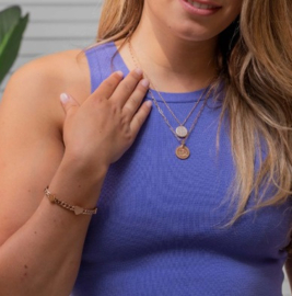 Five hearts bracelet Rosé