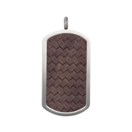 PENDANT DOG TAG LEATHER