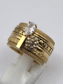 ixxxi ring compleet, maat 17 met limited edition basisring.
