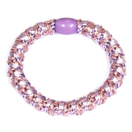Hairtie bracelet lila/glitter roze