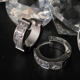 Oorringen Brillia Black Diamond