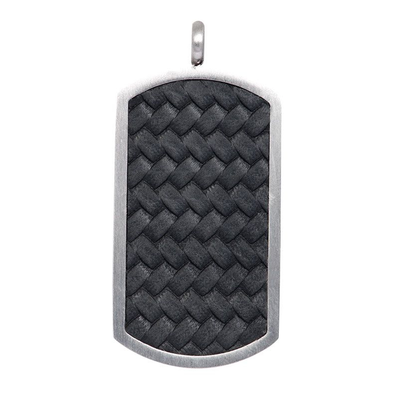 Dog Tag leather Heren pendant