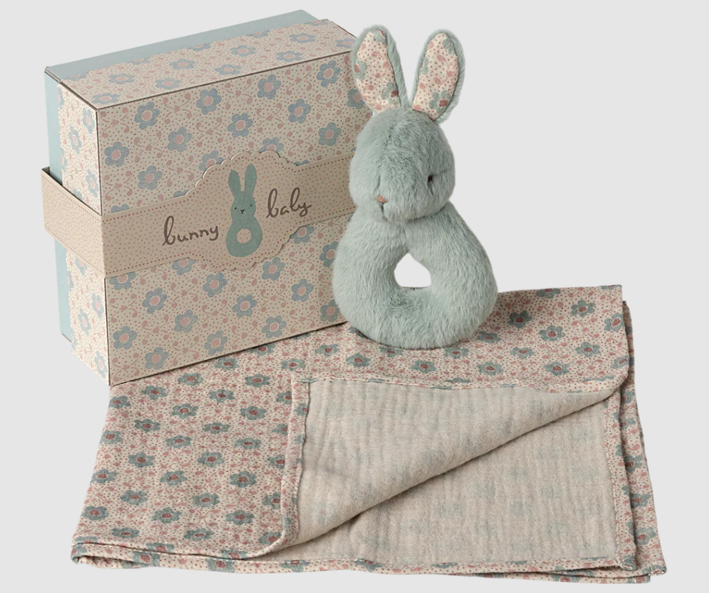 Maileg - Rabbit Rattle Set - Mint