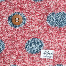 Alfredo Gonzales Sokken - Twisted Wool Dots Red/Navy