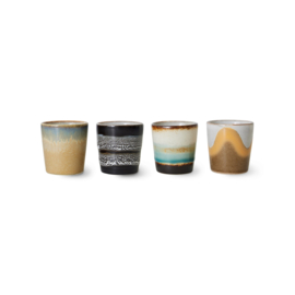 HKliving® - Ceramic 70's Egg Cups - Granite - Set of 4 (ACE7253)