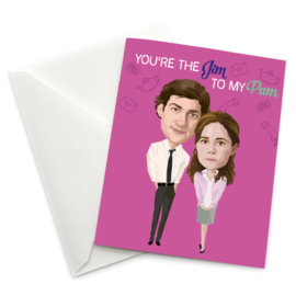 Papersalt - The Office - Greeting Card - You're The Jim To My Pam