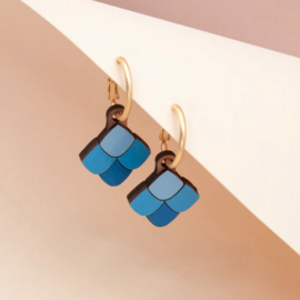 Materia Rica - Scales Blue Earrings