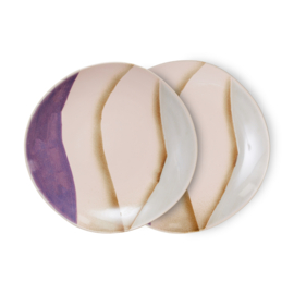 HKliving® - Ceramic 70's Side Plates - Valley - Set of 2 (ACE7270)