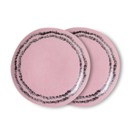 HKliving® - Ceramic 70's Side Plates - Bubble - Set of 2 (KST0214)