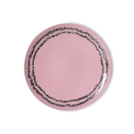 HKliving® - Ceramic 70's Dinner Plates - Bubble - Set of 2 (KST0209)