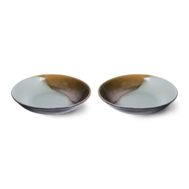 HKliving® - Ceramic 70's Curry Bowls - Ace - Set of 2 (ACE7179)
