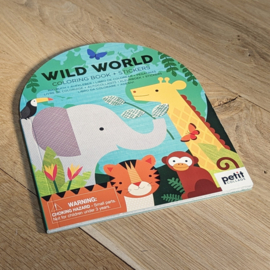 Petit Collage - Wild World - Coloring Book + Stickers