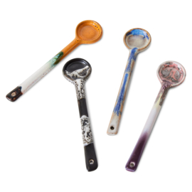 HKliving® - Ceramic 70's Spoons M - Force - Set of 4 (ACE7263)