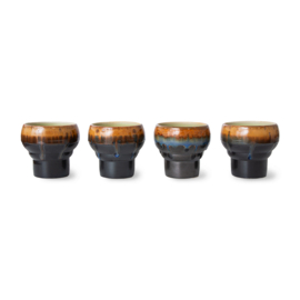 HKliving® - Ceramic 70's Lungo Mugs - Merge - Set of 2 (ACE7266)