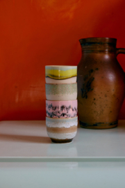 HKliving® - Ceramic 70's Café Cups - Set of 4 - Deco (KST0141)