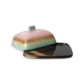 HKliving® - Ceramic 70's Butter Dish - Mercury (ACE7132)