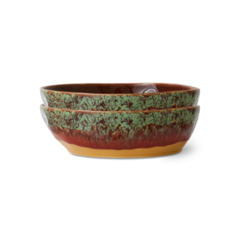 HKliving® - Ceramic 70's Pasta Bowls - Cove - Set of 2 (KST0039)