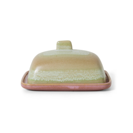 HKliving® - Ceramic 70's Butter Dish - Skyline (KST0187)