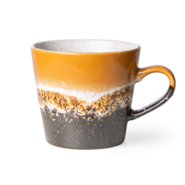HKliving® - Ceramic 70's Cappuccino Mug - Fire (ACE7052)