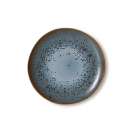 HKliving® - Ceramic 70's Side Plates - Mineral - Set of 2 (KST0211)