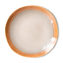 HKliving® - Ceramic 70's Side Plates - Earth - Set of 2 (ACE7073)