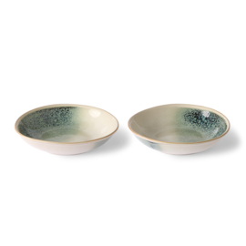 HKliving® - Ceramic 70's Curry Bowls - Mist - Set of 2 (ACE6955)