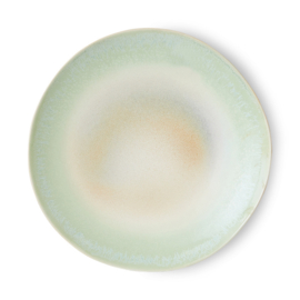 HKliving® - Ceramic 70's Dinner Plates - Palms - Set of 2 (KST0062)
