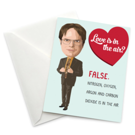 Papersalt - The Office - Greeting Card - Love Is In The Air? False.
