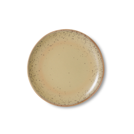HKliving® - Ceramic 70's Side Plates - Grit - Set of 2 (KST0213)