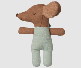 Maileg - Sleepy Wakey Baby Mouse in a Matchbox - Blue