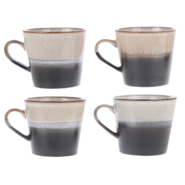 HKliving® - Ceramic 70's Cappuccino Mug - Rock (ACE6052)