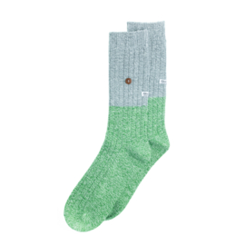 Alfredo Gonzales Sokken - Twisted Wool Two Tone Green/Grey