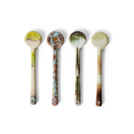 HKliving® - Ceramic 70's Spoons M - Blend - Set of 4 (KST0203)