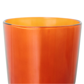 HKliving® - 70s Glassware Tea Glasses - Amber Brown - Set of 4 (AGL4507)