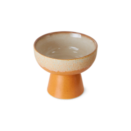 HKliving® - Ceramic 70's Tapas Bowl on Base - Dunes - S (KST0054)
